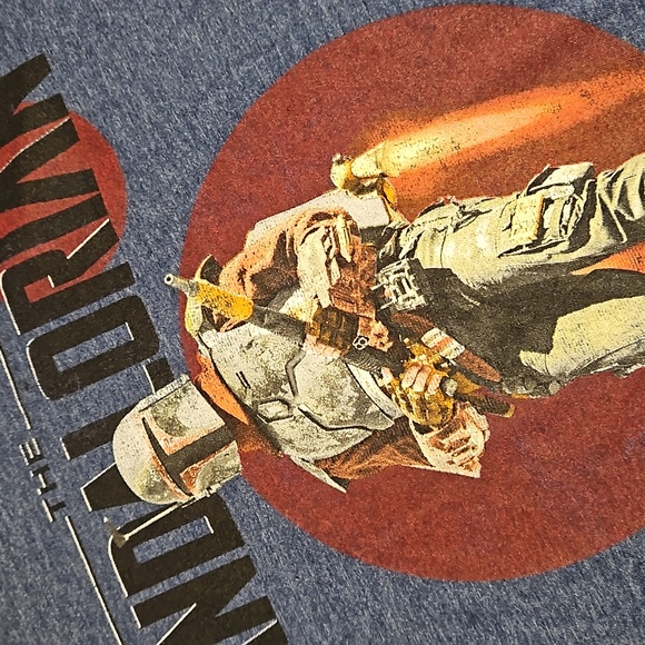 Star Wars The Mandalorian 2XL Mad Engine short sleeve blue Baby Yoda graphic tee - Picture 4 of 5